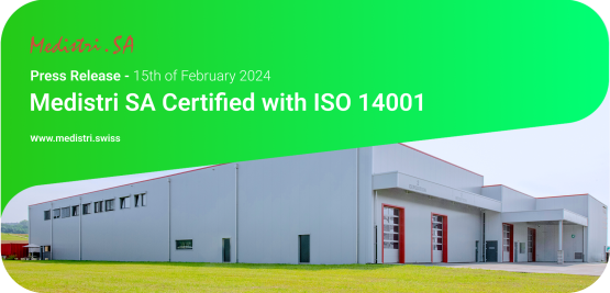 Medistri SA Certified with ISO 14001