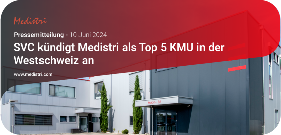 SVC kündigt Medistri als Top 5 KMU in der Westschweiz an